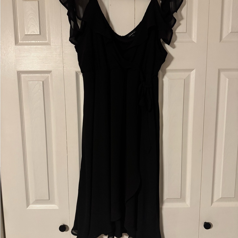 Torrid Black Asymmetrical Sundress with Spaghetti Straps
